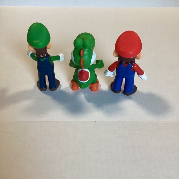 Lot of 3 Super Mario Super Size Figure Collection Mario Luigi Yoshi 5" - Picture 5 of 5